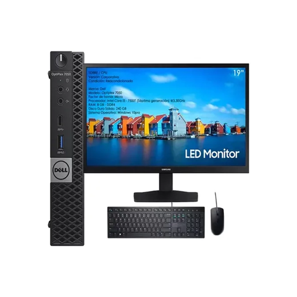 Computador usado Dell Optiplex Core i5 1TB 8GB Windows 10 Pro