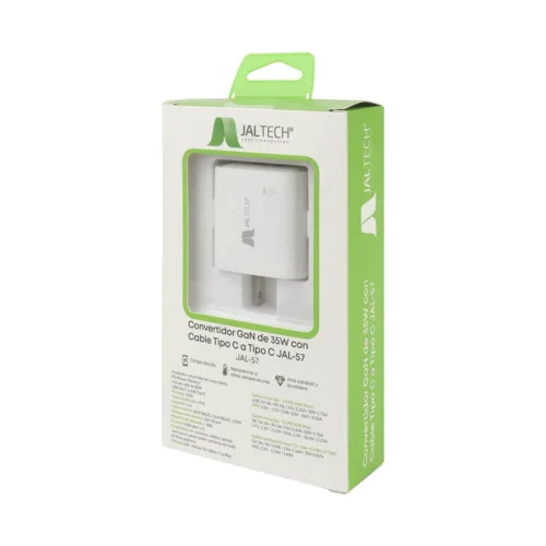 Convertidor GAN 33W QC Carga Rápida con Cable 60W Incluido