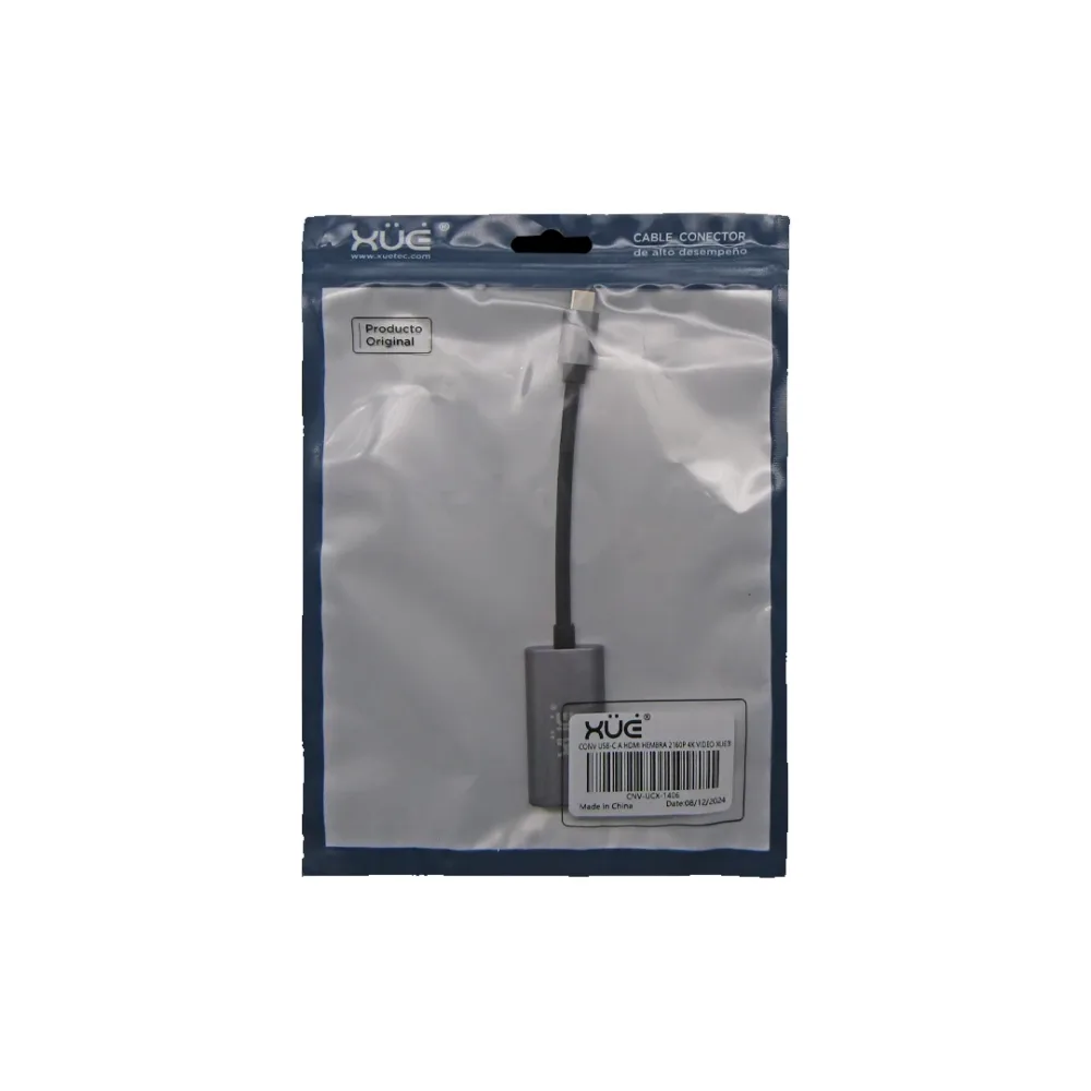 Convertidor USB-C a HDMI XUE 2171U 4K 2160p 15 cm aluminio