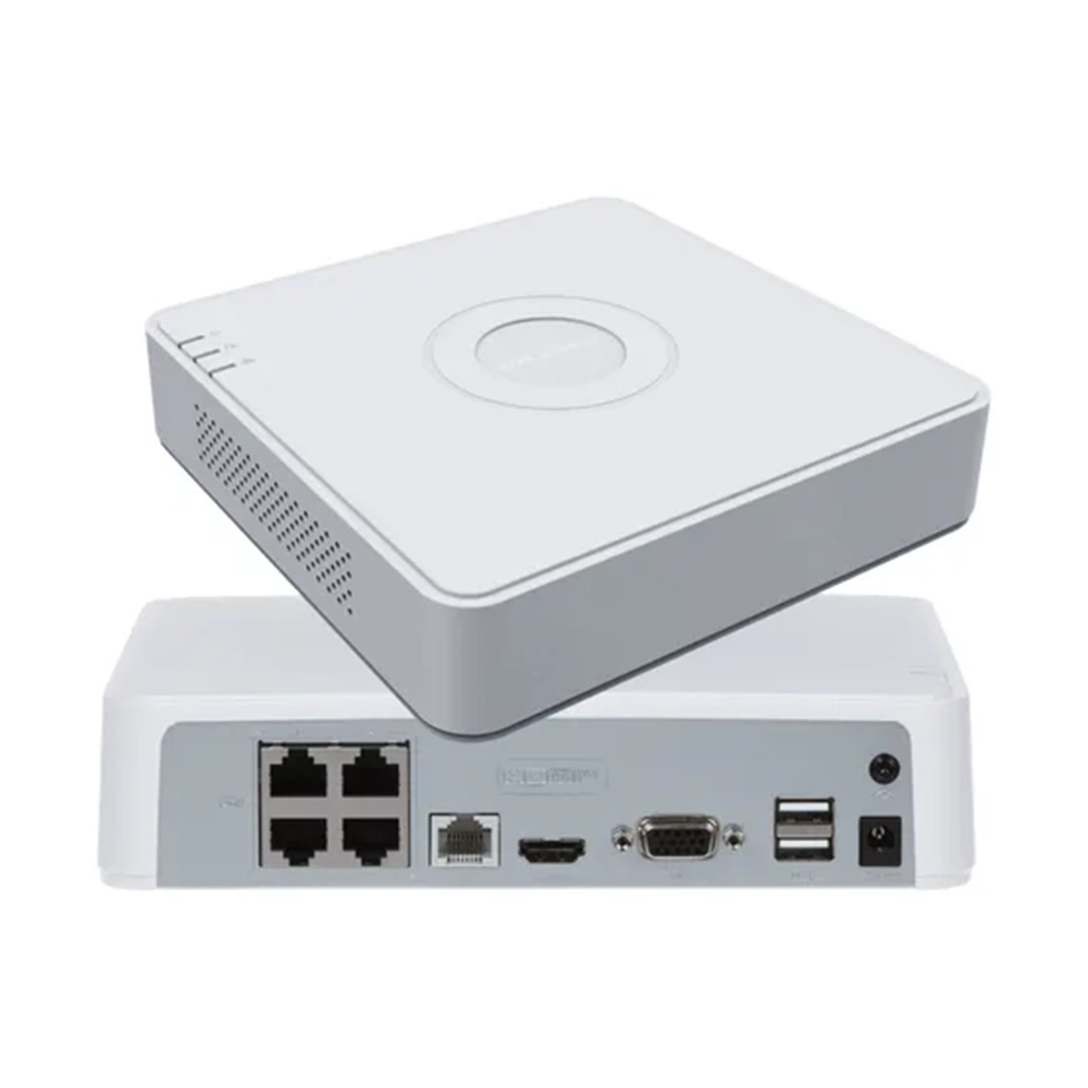 DVR Hikvision 4 Canales DS-7104NI-Q1/4P Grabación 4MP Red