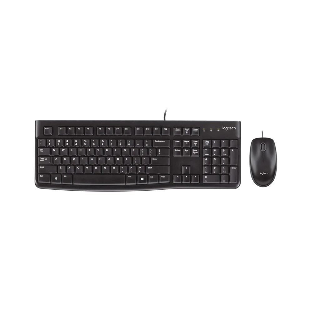 Combo Teclado y Mouse Logitech MK120 Español Resistente y Preciso