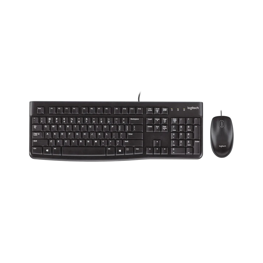 Combo Teclado y Mouse Logitech MK120 Español Resistente y Preciso