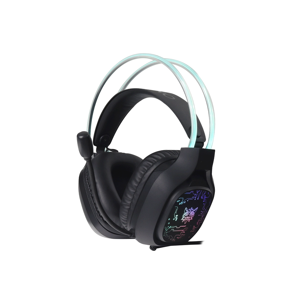 Diadema audífonos gamer RGB Tech con micrófono premium