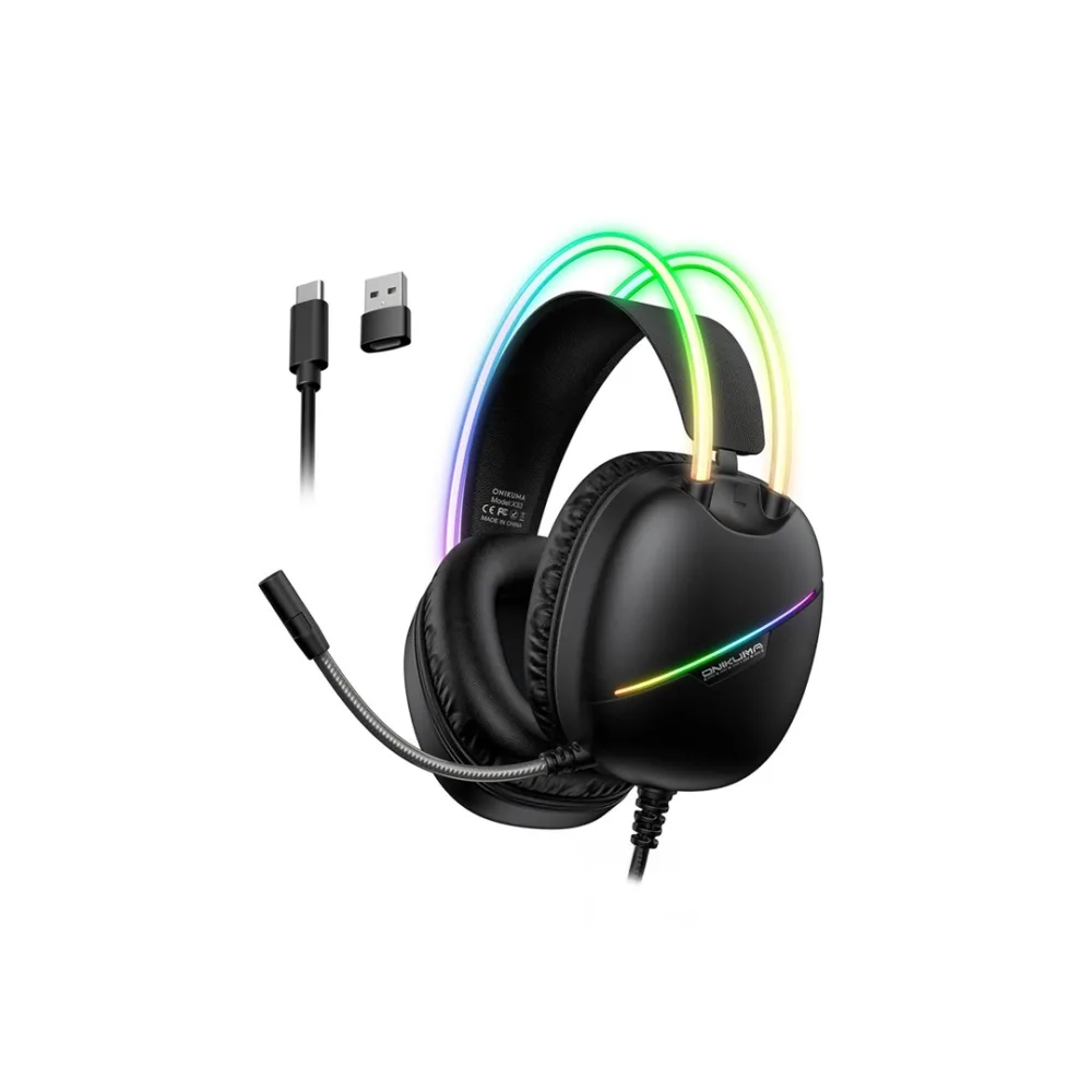 Diadema gamer USB C Jaltech X33 stereo con microfono flexible