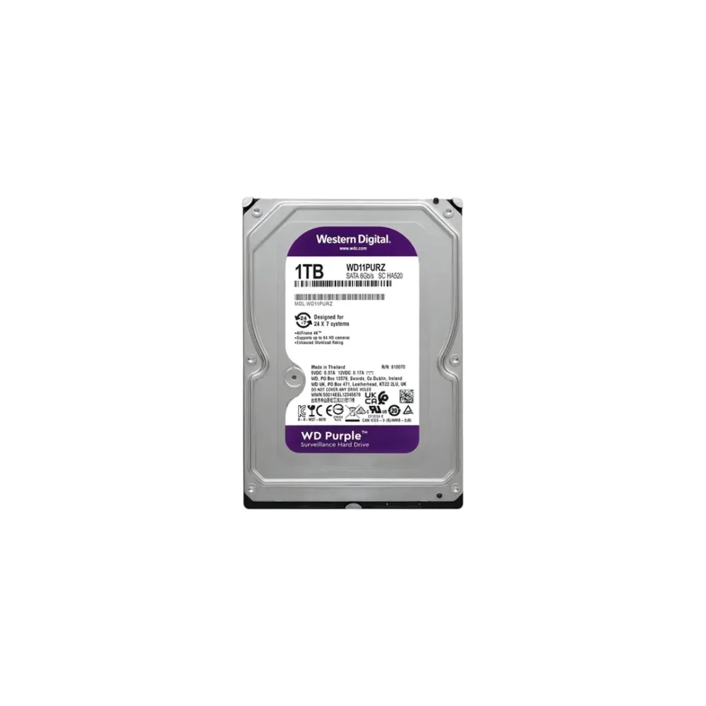 Disco Duro Interno WD Purple 1TB 3.5 pulgadas Vigilancia 24/7