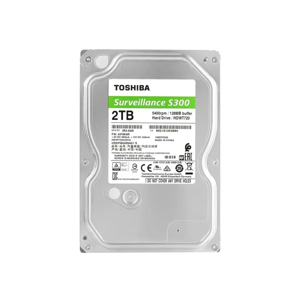 Disco Duro Toshiba 2TB 3.5" SATA HDWT720 CCTV Alta Fiabilidad