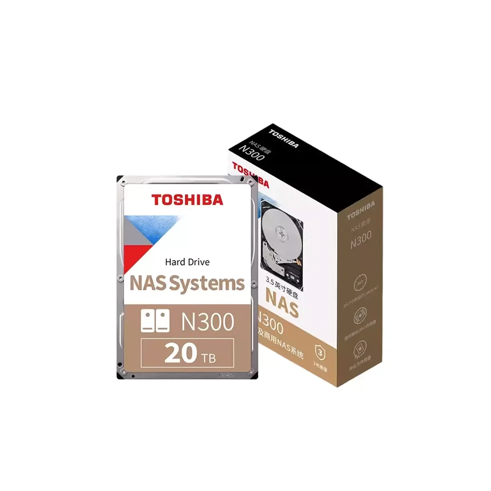 Disco Duro Toshiba N300 20TB 7200RPM para NAS Caché 512MB Rendimiento
