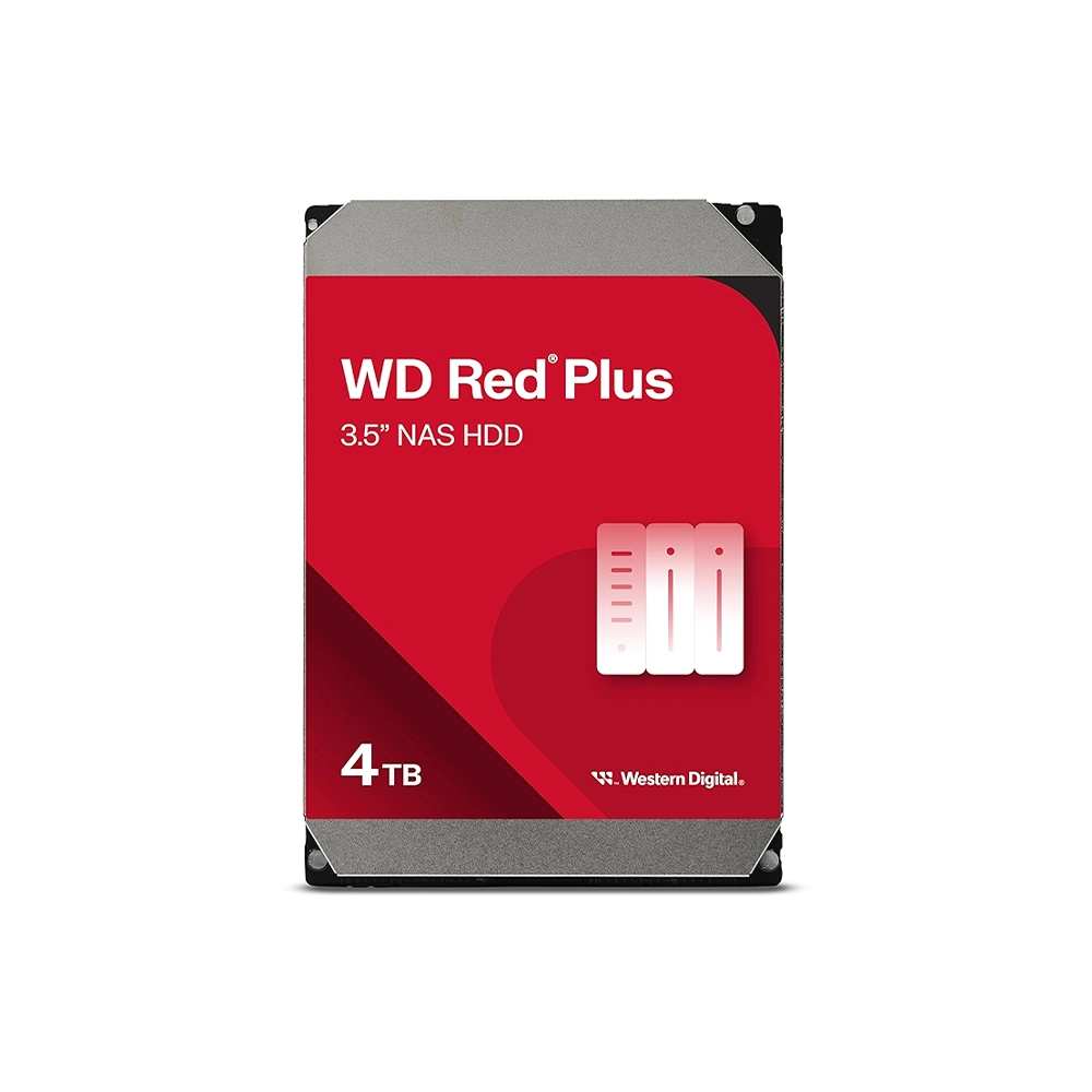 Disco Duro WD Red Plus WD40EFPX - 3.5" Interno - 4TB - SATA (SATA/600) - Grabación magnética convencional (CMR) Method - Sistema de almacenamiento Dispositivo compatible - 5400rpm