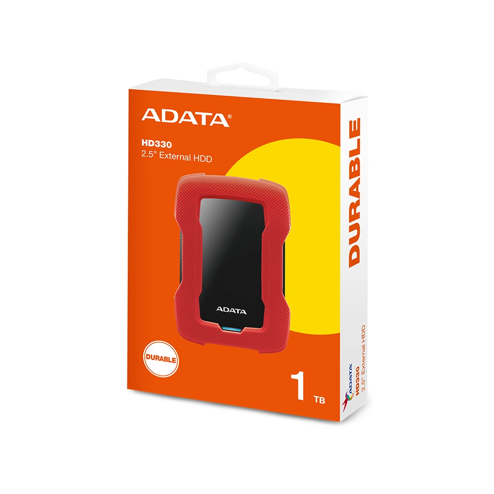 Disco Externo ADATA HD330 1TB Antigolpes USB 3.2 Rojo Premium
