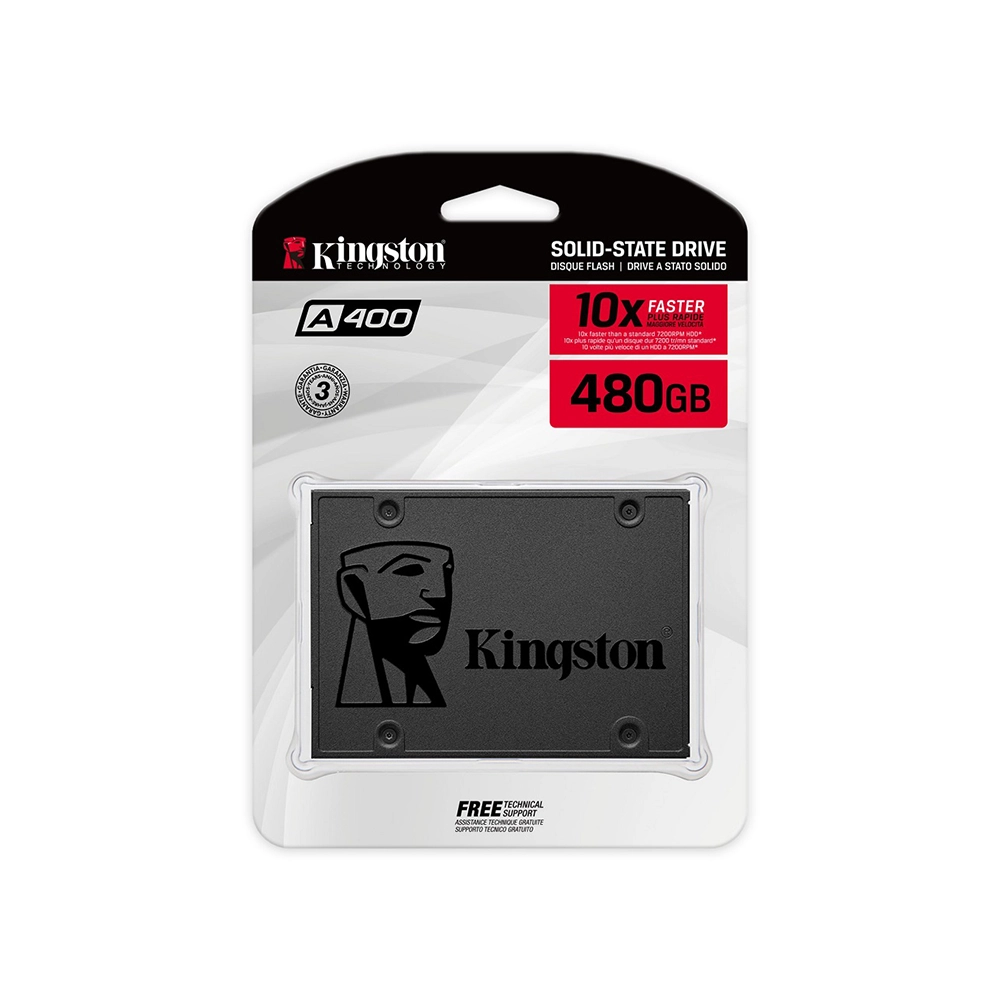 Disco Sólido 480GB Kingston A400 SATA III 3D NAND Ultra Rápido