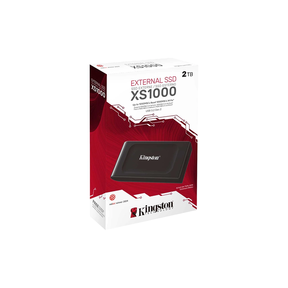 Disco Sólido Externo Kingston XS1000 2TB USB 3.2 Rápido Ultracompacto