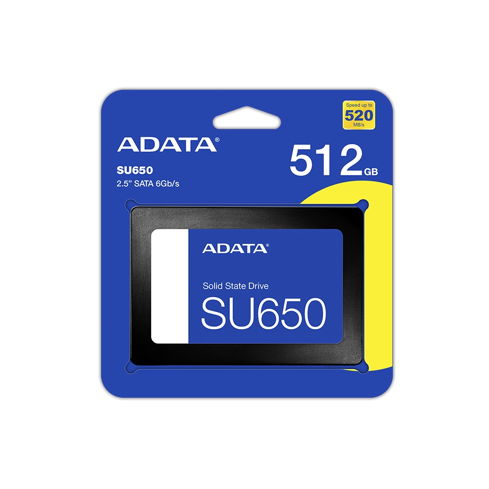 Disco Sólido SATA 512GB Adata SU650 Alta Velocidad y Fiabilidad