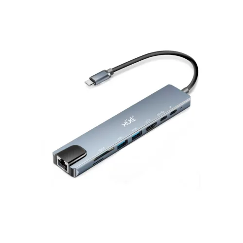 Docking USB-C XUE CNV-H2X-1467 HDMI 4K PD 100W 6 en 1