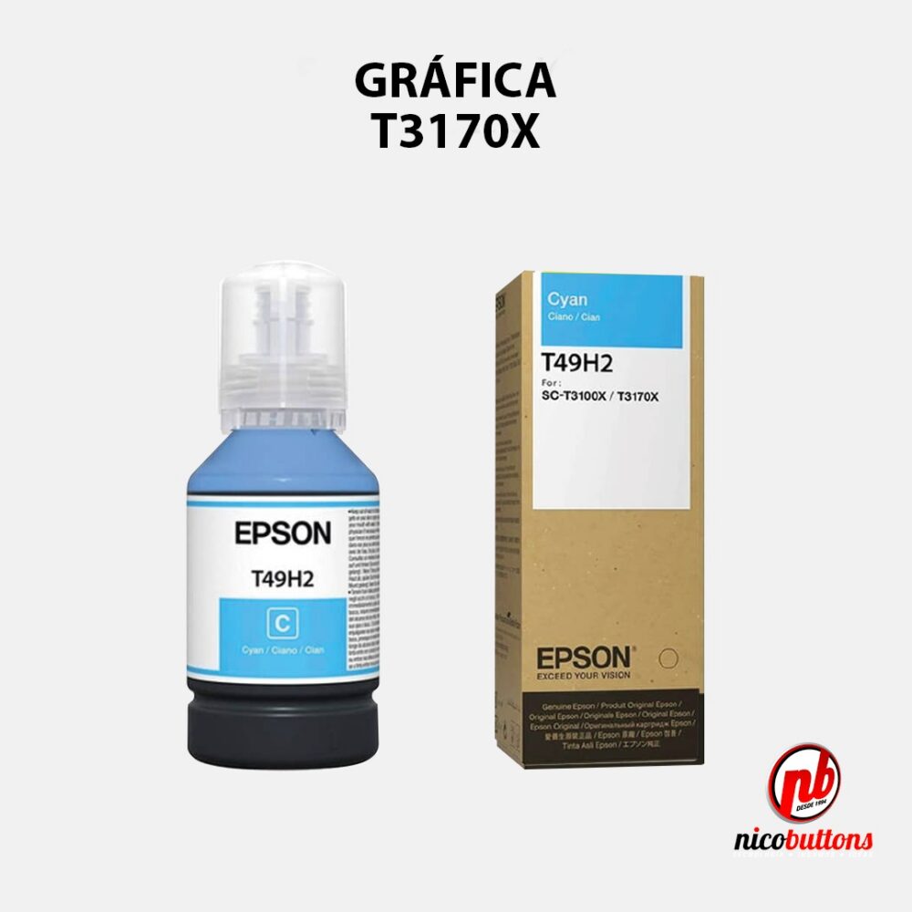 Botella de Tinta Cyan Epson T49H 140ML Rendimiento Superior