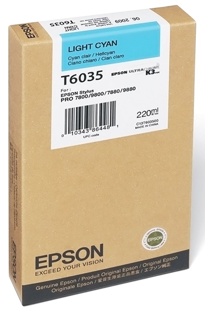 Cartucho de tinta Epson Cian Claro 220 ml UltraChrome K3 7800 9800
