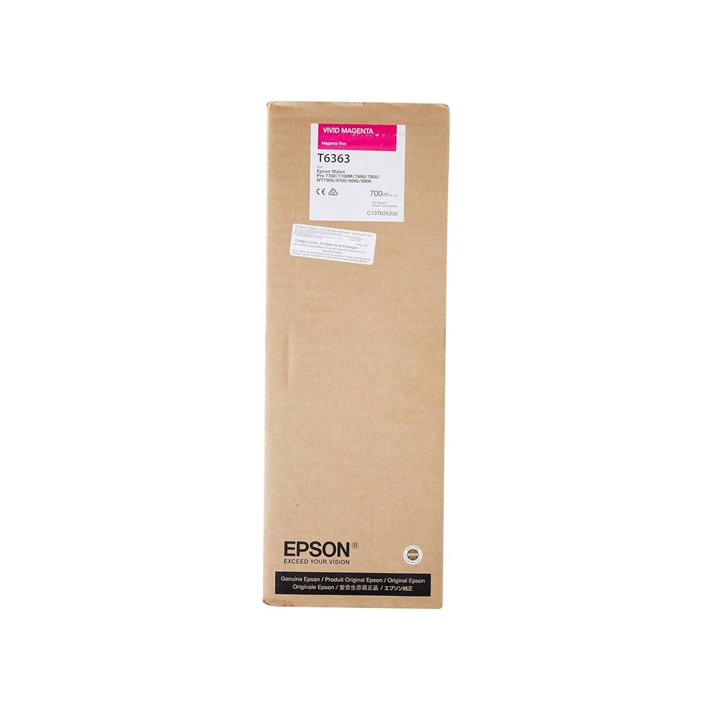 Cartucho tinta Epson UltraChrome HDR T636300 magenta vivo 700ml