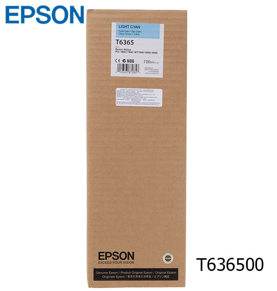 Cartucho tinta Epson UltraChrome HDR T636500 cian claro 700ml