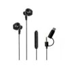 Audífonos Esenses EB-100-C+3.5-NEGRO In Ear USB-C y 3.5 mm