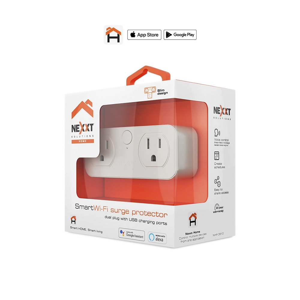 Enchufe Inteligente NEXXT NHP-D610 WiFi 2 Tomacorrientes USB Control Remoto