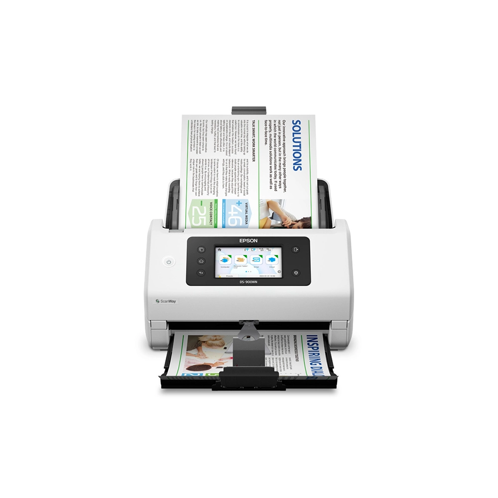 Escáner Epson DS-900WN Wi-Fi Doble Cara Alto Volumen Red y LCD