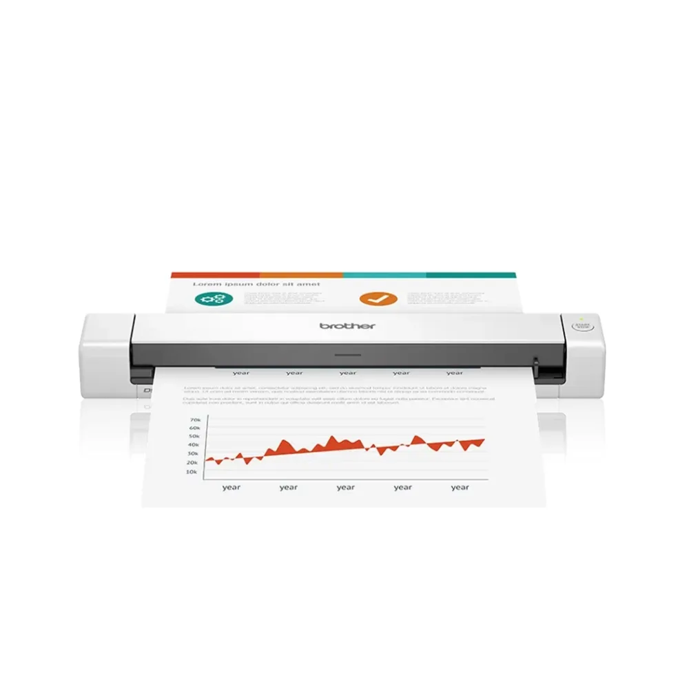 Escáner Portátil Brother DS-640 1200DPI Compacto Negro/Blanco USB