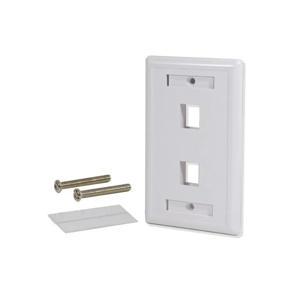 Face Plate Doble Retardante Plástico Acrílico Identificación Voz/Datos