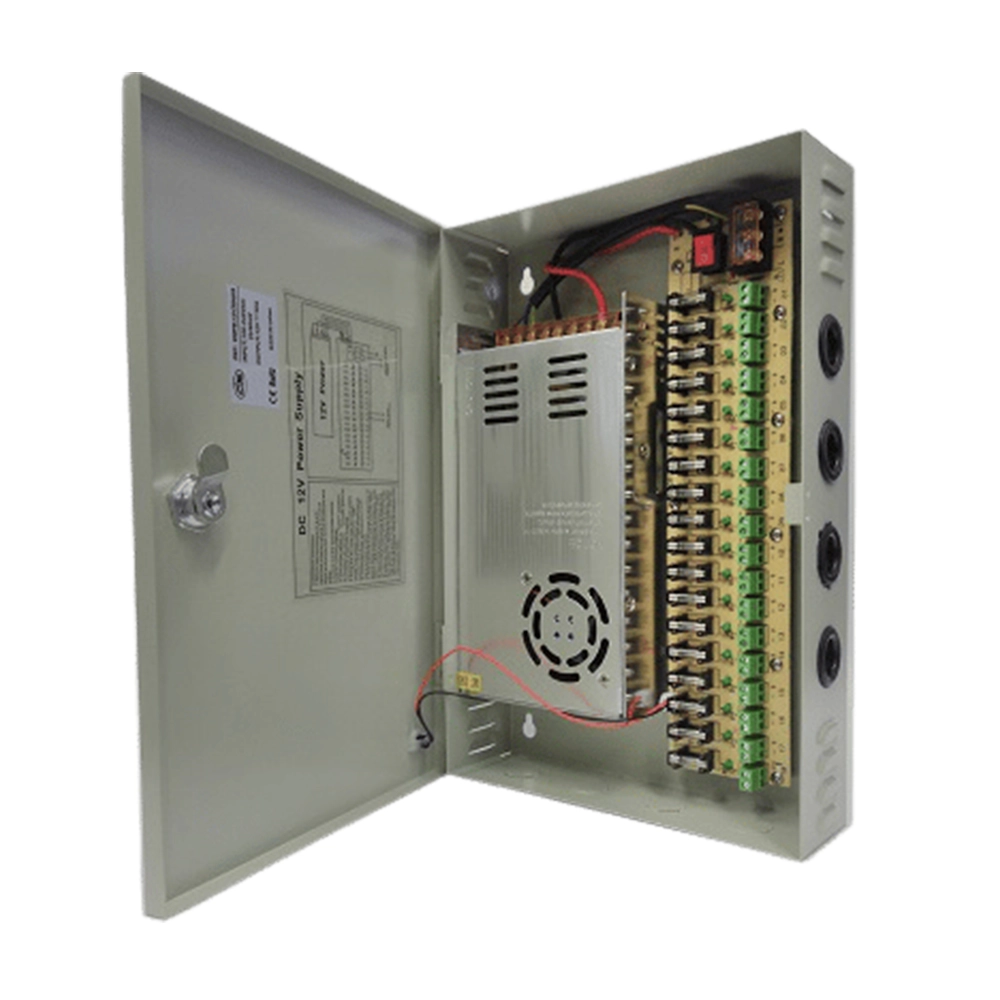 Fuente Alimentación Centralizada 12V 30A 18 Salidas Seguridad 240W