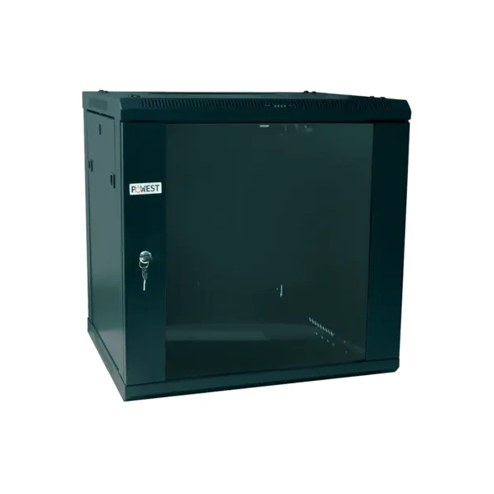 Gabinete de Pared 60x35x5U Metálico Rack Vidrio Seguridad