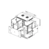 Gabinete de Pared Powest 60x50x6U Acero Seguridad Profesional