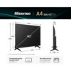 TV Hisense 40" 40A4NV Full HD Smart VIDAA WiFi 2.4GHz