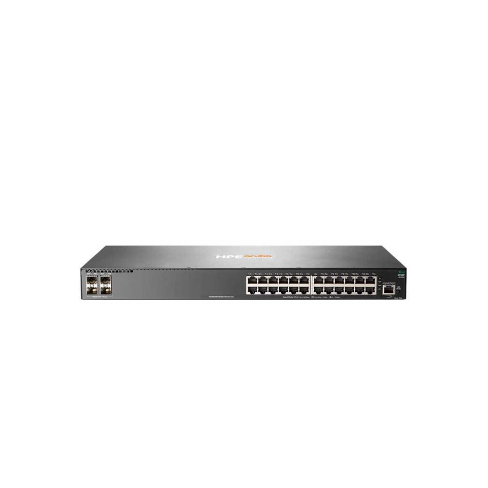 HPE 2930F 24G PoE+ 4SFP 24 Puertos Gestionable Conmutador de nivel 3 - Gigabit Ethernet - 10/100/1000Base-T, 1000Base-X - 3 Capa compatible - Modular - 4 Ranuras SFP