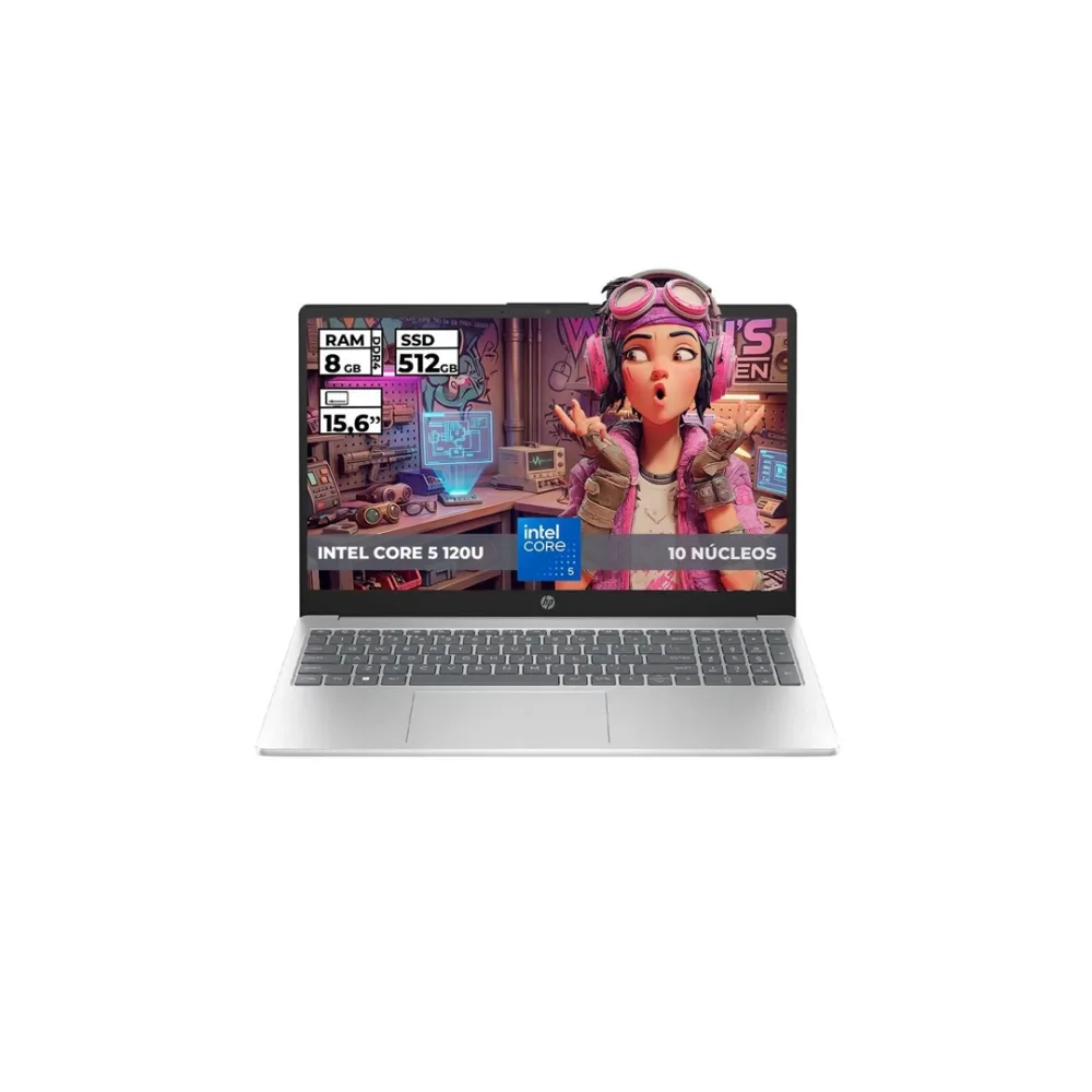 Hp-15-Fd1357La-Procesador-Intel-Core-5-120 Portátil HP 15-fd1357la Intel Core 5 120U 8GB SSD 512GB 15,6 FHD