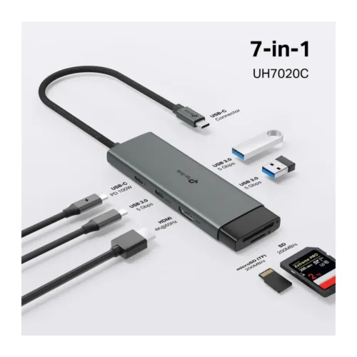 Hub-TP-Link-UH7020C-7-en-1-USB-C-HDMI-4K-60Hz-PD-100W-1-1000x1000-1 Hub USB C Genius UH-500 5 puertos HDMI 4K 60Hz y PD 100W