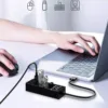 Hub USB 3.0 x4 Plus 4 Puertos Alta Velocidad Protección Integrada