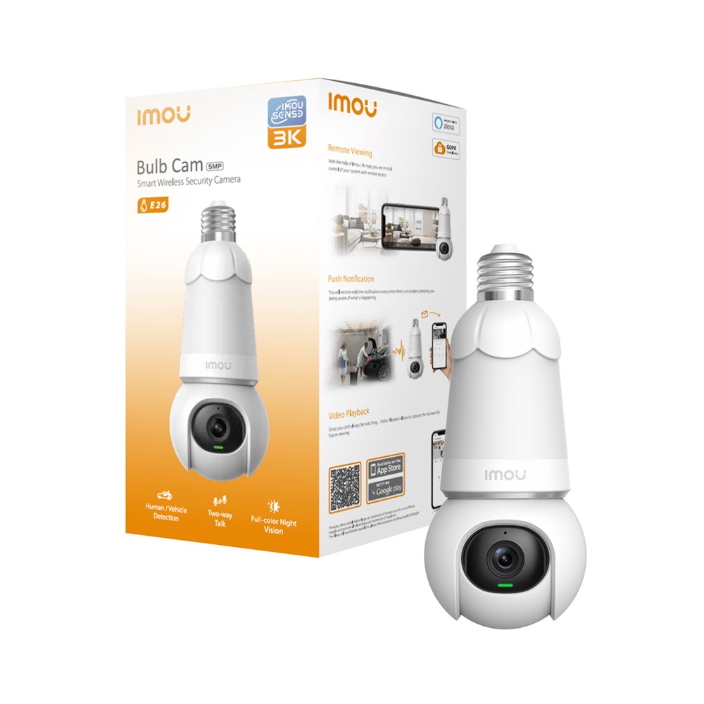 Cámara Bulb Cam IMOU 5MP Bombilla WiFi Resolución Superior 360°