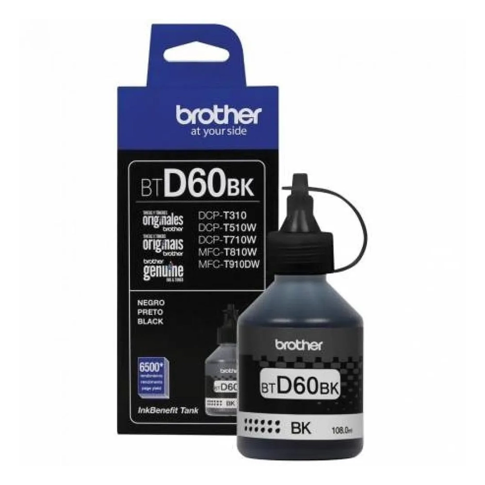 Tinta Brother INK BENEFIT TANK BTD60BK Negro Alto Rendimiento