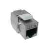 Jack Cat 6A UTP Negro Alta Velocidad para Redes Profesionales
