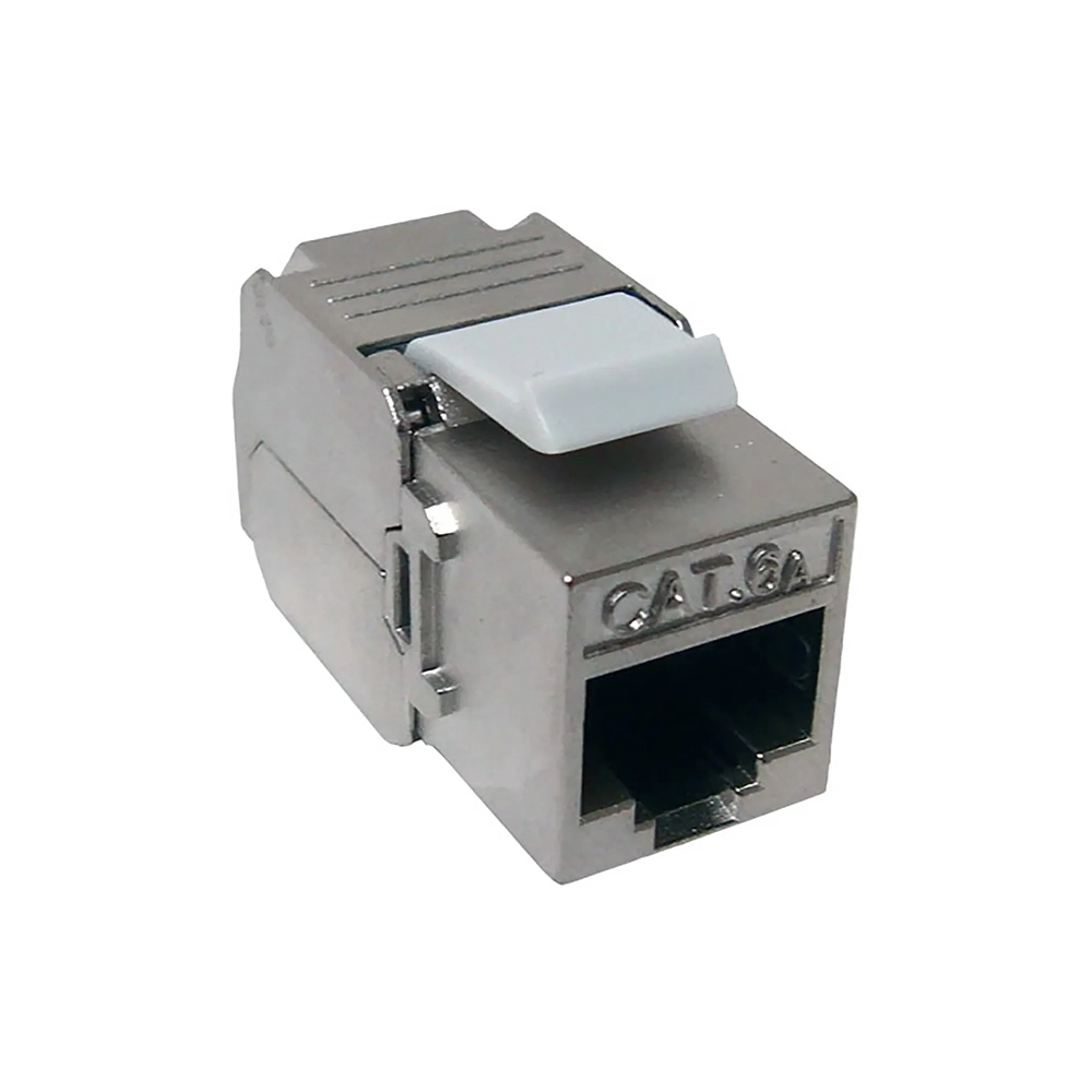 Jack Cat 6A UTP Negro Alta Velocidad para Redes Profesionales