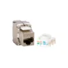 Jack Cat 6A UTP Negro Alta Velocidad para Redes Profesionales