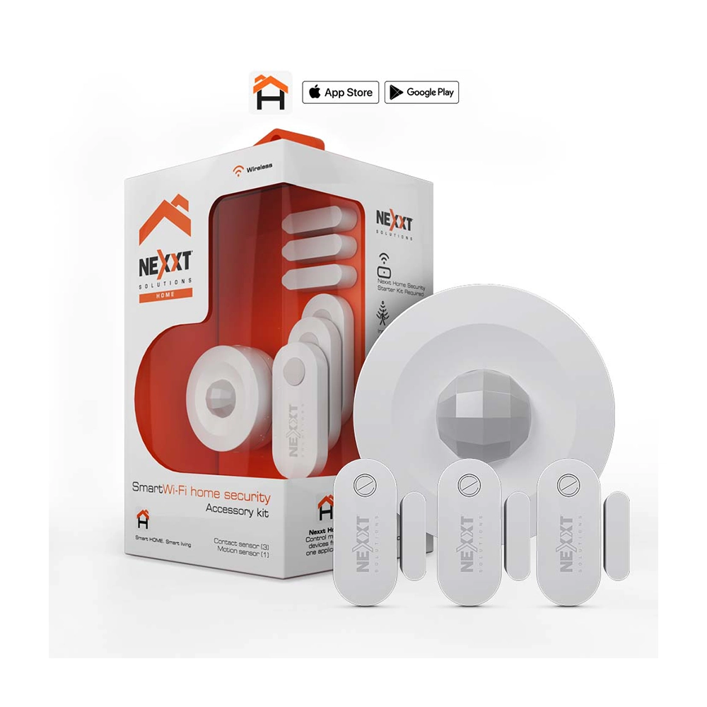 Kit Alarma Inteligente Nexxt Wifi Sensor Movimiento Hogar Seguro