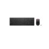 Combo teclado y mouse inalámbrico Lenovo 500 negro silencioso