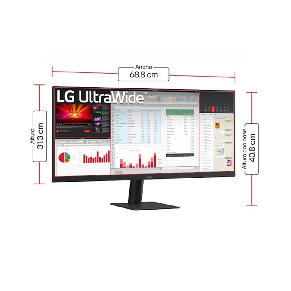 Monitor UltraWide LG 29 pulgadas WFHD IPS 100Hz Panorámico Multitarea