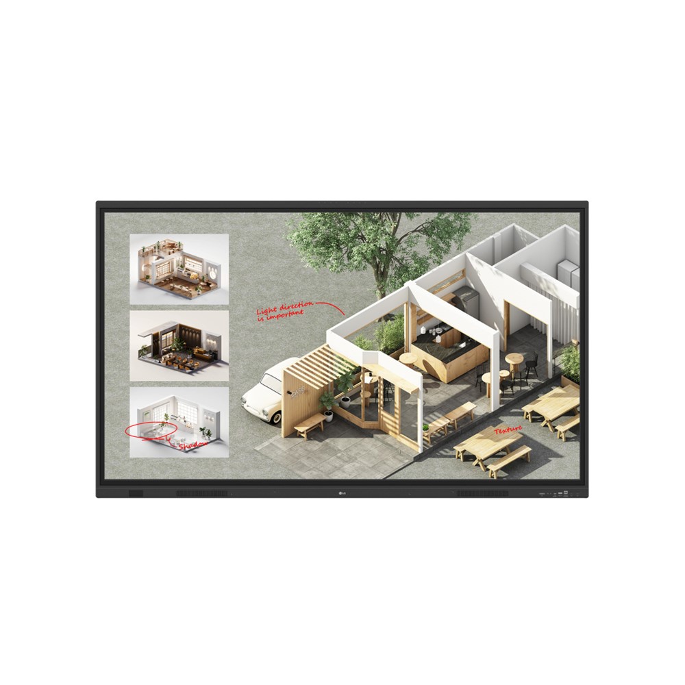 Monitor interactivo LG 75 tablero industrial para salas grandes