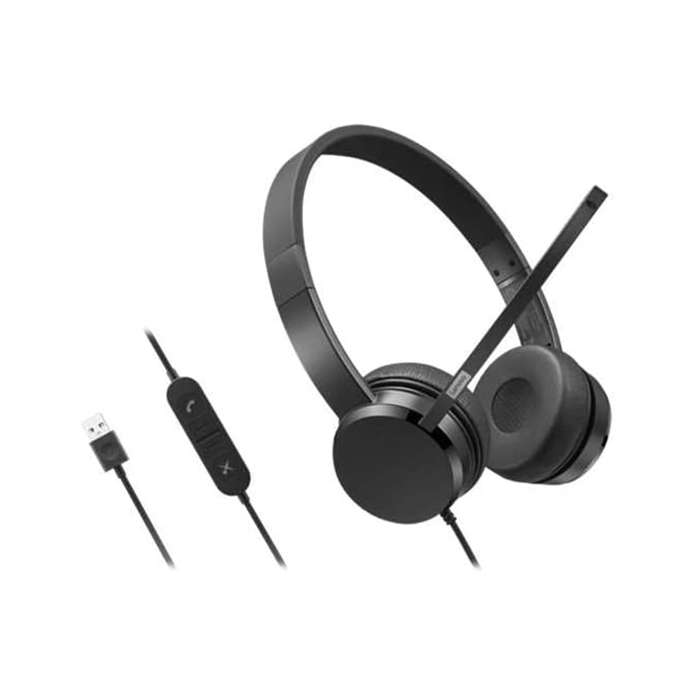 Audífonos Lenovo USB-A Estéreo On-Ear Mic Unidireccional Ligero