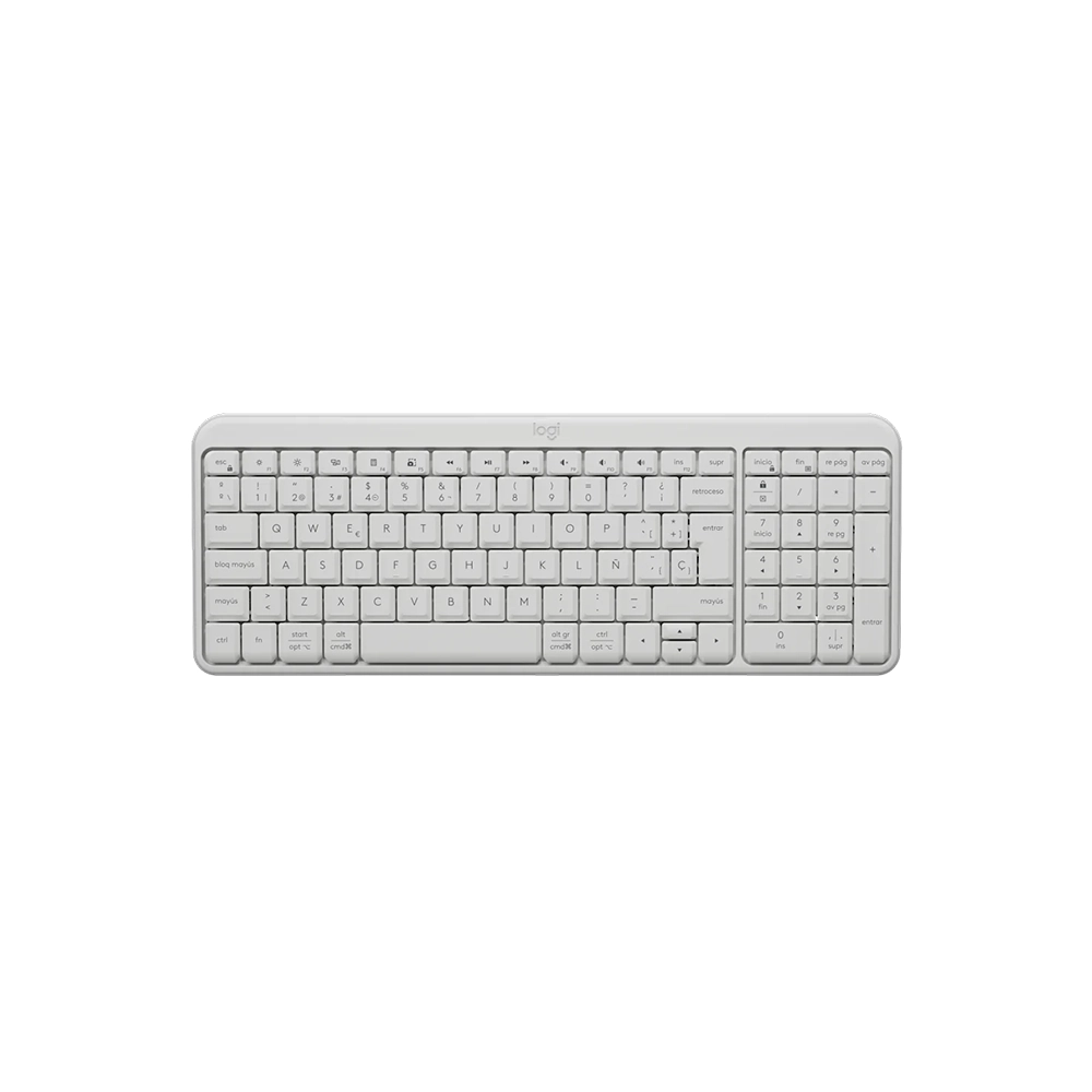 Logitech K250 Robusto Teclado - Compacto - Inalámbrico Conectividad - Español - QWERTY Diseño - Blanco crudo