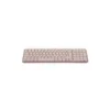 Logitech-K250-Robusto-Teclado-Compacto-Inalámbrico-Conectividad-Español-QWERTY-Diseño-Rosa-3 Logitech K250 Robusto Teclado - Compacto - Inalámbrico Conectividad - Español - QWERTY Diseño - Rosa - Bluetooth - 10m - Windows 10, Windows 11, Mac OS X 12.0 Monterey, ChromeOS, Linux, iPadOS 15, iOS 15, Android 12 - Chromebook - PC, Mac - Plástico reciclado - AAA Tamaño de batería admitida