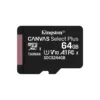 Memoria Micro SD 64GB Kingston Clase 10 Lectura 100MB/s UHS-I