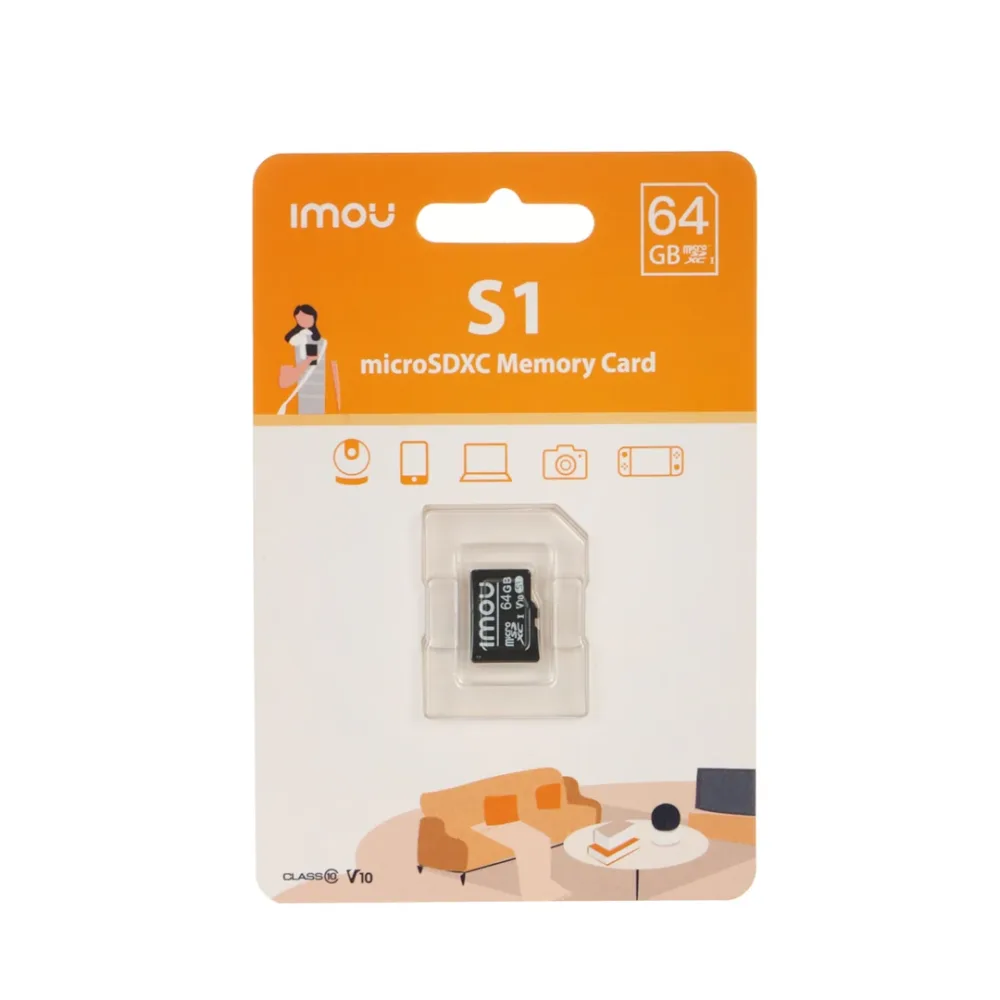 Memoria Micro SD Imou S1 64GB Alta Velocidad UHS-I Clase 10 Premium
