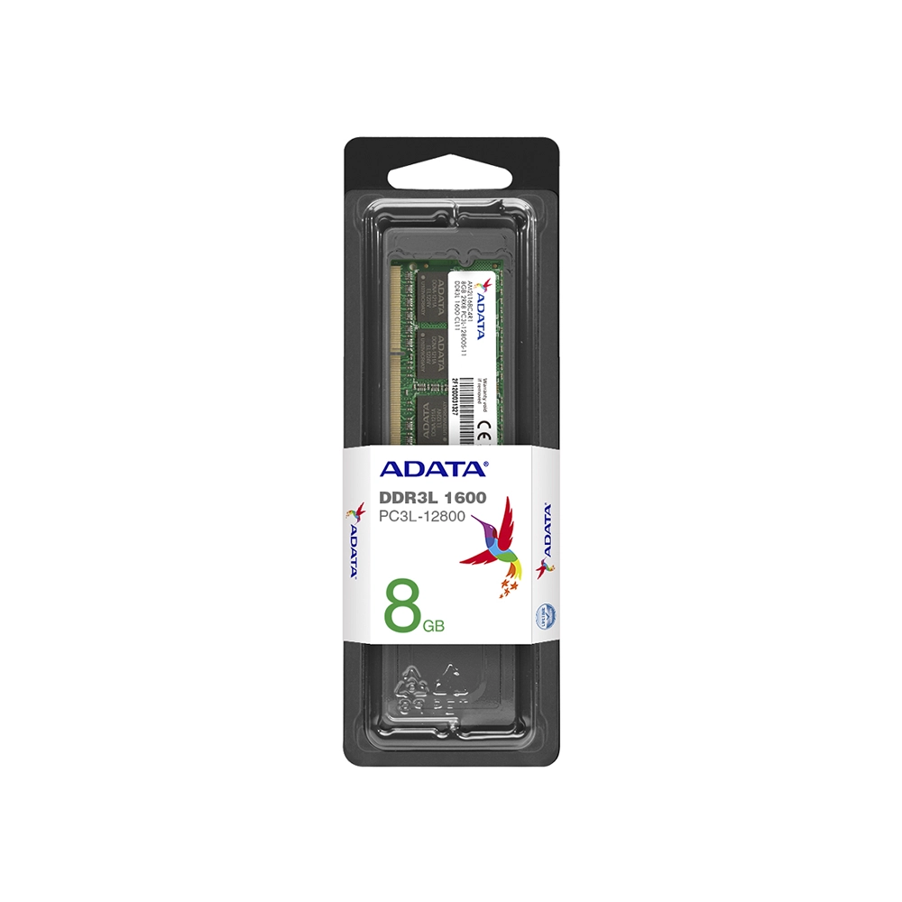 Memoria RAM Portátil Adata DDR3L 8GB 1600MHz Alto Rendimiento