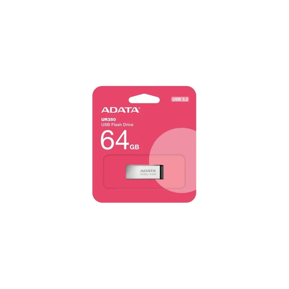Memoria USB Adata UR350-64G-RSR/BK 64GB USB 3.2 metalica 100MB/s